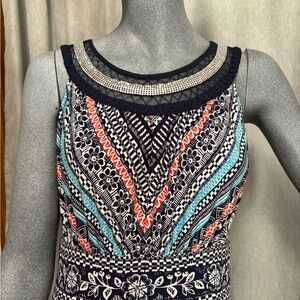 DB Maxi Dress Embellished Halter‎ Neckline Empire Waist Spring Wedding Guest 12